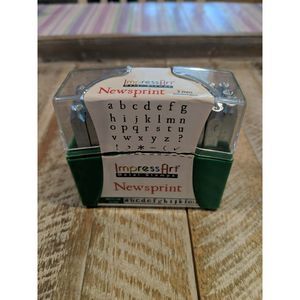 ImpressArt Newsprint Metal Stamps, 3mm lower case
